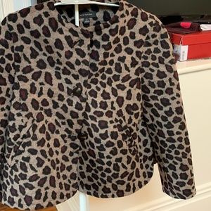 Ann Taylor button down‎ swing leopard jacket. Wool blend and lined. Retsil 180